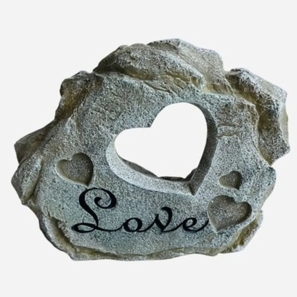 Love Stone Hearts Decorative Figurine Plaque 6.5